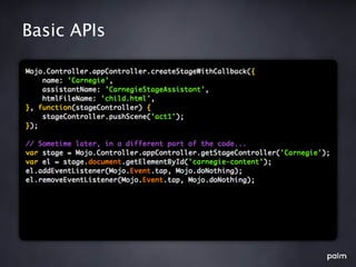Basic APIs
 