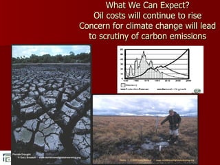 What We Can Expect? Oil costs will continue to rise Concern for climate change will lead to scrutiny of carbon emissions 