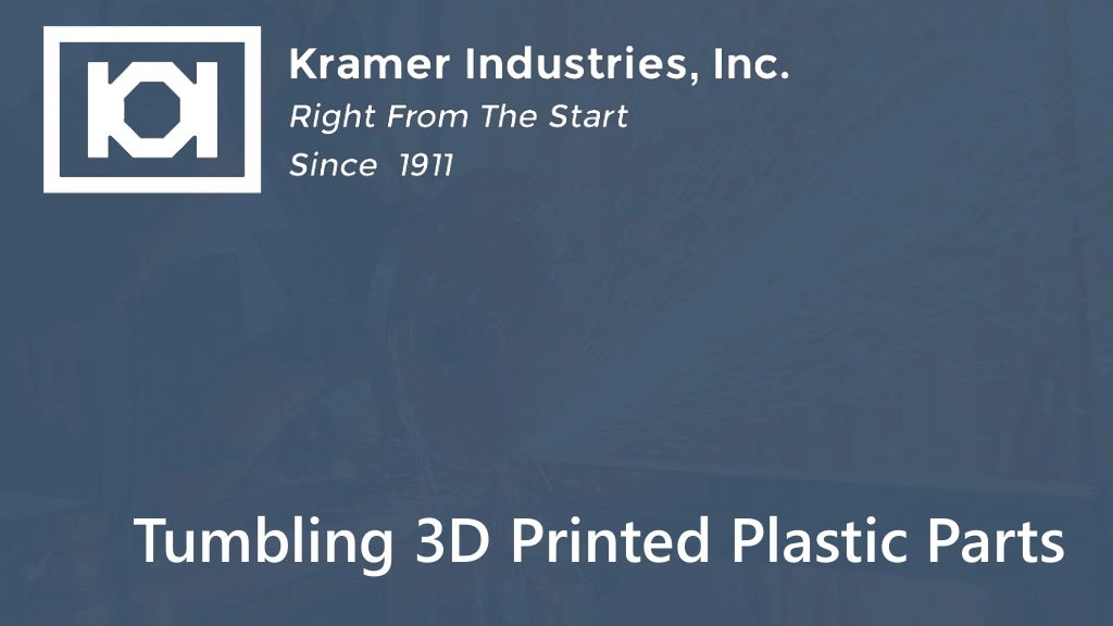 Tumbling 3D printed plastic parts