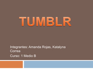 Integrantes: Amanda Rojas, Katalyna
Correa
Curso: 1 Medio B

 