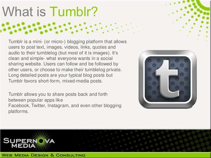 Guide to Tumblr