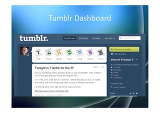 Tumblr Dashboard
 
