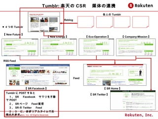 Tumblr: S CSR ýBЯ
                                                                      ˤ Tumblr

                                          Reblog

 Ĥ Tumblr

 New Future 
                                New Energy               Eco-Operation          Company-Mission 




RSS Feed




                                                   Feed


                  SR Facebook                                        SR Home 
  Tumblr  POST 
                                                             SR Twitter 
   SR  Facebook ޥք
   POST
   SR ک` Feed 
   SR  Twitter  Feed
                                                                                                     48
  ˡۤܥꥢ륿Ƿ
  ӳޤ
 