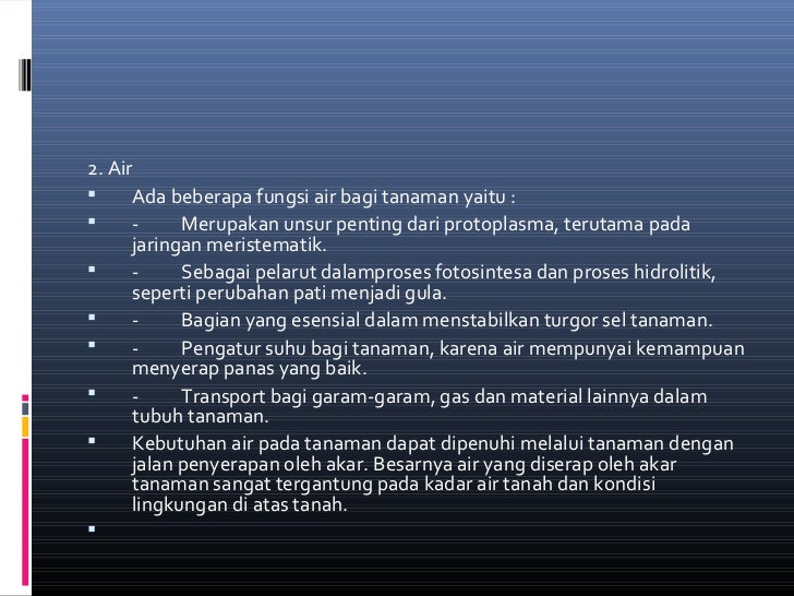Mekanisme Air Pada Tumbuhan