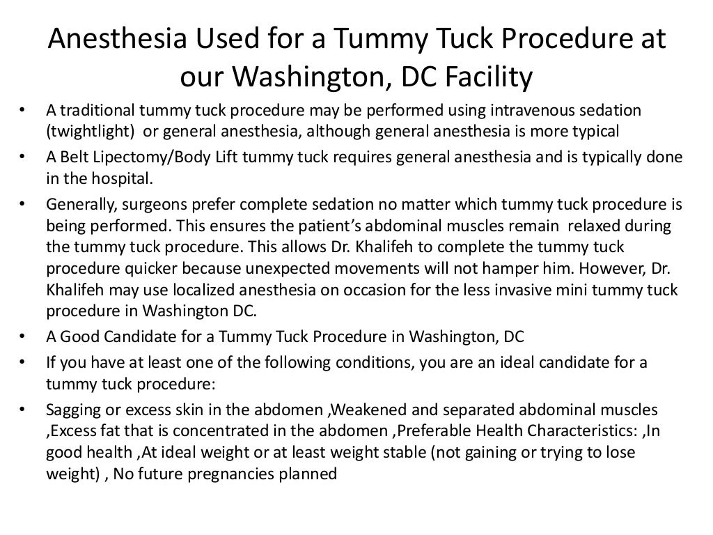 Tummy tuck surgery in Washington, Dc
