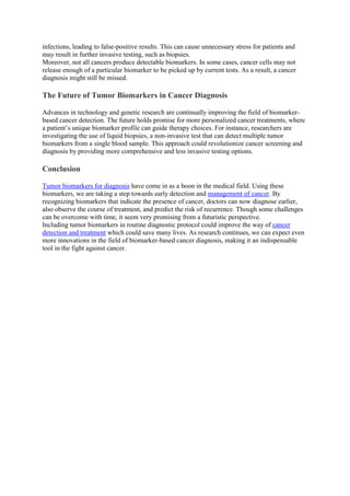 Tumor Biomarkers for Diagnosis: Role in Cancer Detection | The ...