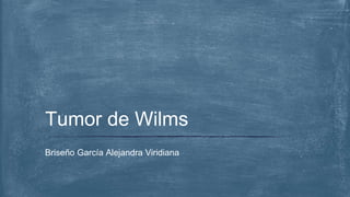 Briseño García Alejandra Viridiana
Tumor de Wilms
 