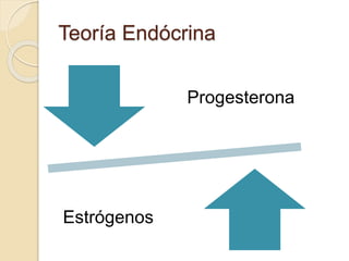 Teoría Endócrina
Progesterona
Estrógenos
 