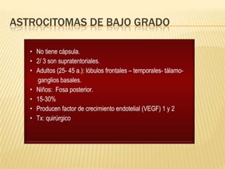 ASTROCITOMAS DE BAJO GRADO
 