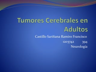 Castillo Sariñana Ramiro Francisco
1203742 394
Neurología
 