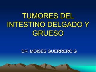 TUMORES DEL
INTESTINO DELGADO Y
GRUESO
DR. MOISÉS GUERRERO G
 