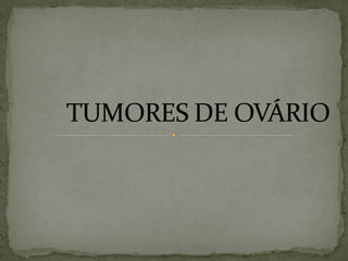 Câncer de ovário - Oncológica Manaus