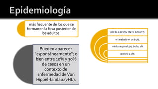 De elección es la cirugía combinada durante 6-7 semanas (son altamente radiosensibles).La dosis se reduce de un 20 a 25 % en niños.(extirpación máxima posible) con radioterapia craneoespinal 35-40 Gy y 10- 15 Gy sobre lecho tumoral PronósticoPeor cuanto mas jóvenes < 4 años, sobrevida a 5 años.Tratamiento 