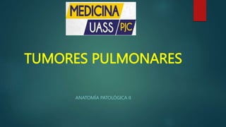 TUMORES PULMONARES
ANATOMÍA PATOLÓGICA II
 