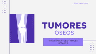 NIRIA GAMBOA--LEIDY RUALES
OCTAVO B
TUMORES
ÓSEOS
BONES ANATOMY
 