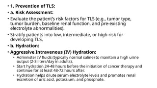 Tls Risk Table TUMOR LYSIS SYNDROME.pptx NPCC 2ND YEAR CCN-II | PPTX