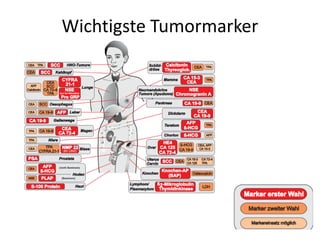 Wichtigste Tumormarker
 