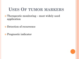 COMMON LABORATORY TUMOR MARKERS FOR CANCER | PDF