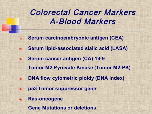 Tumor Markers Of Colorectal Carcinoma