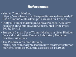 Tumor markers in routine practice | PPTX