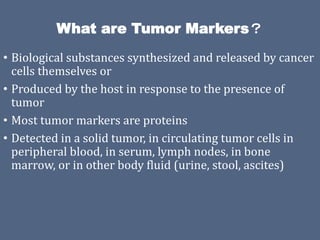 Tumor markers in routine practice | PPTX