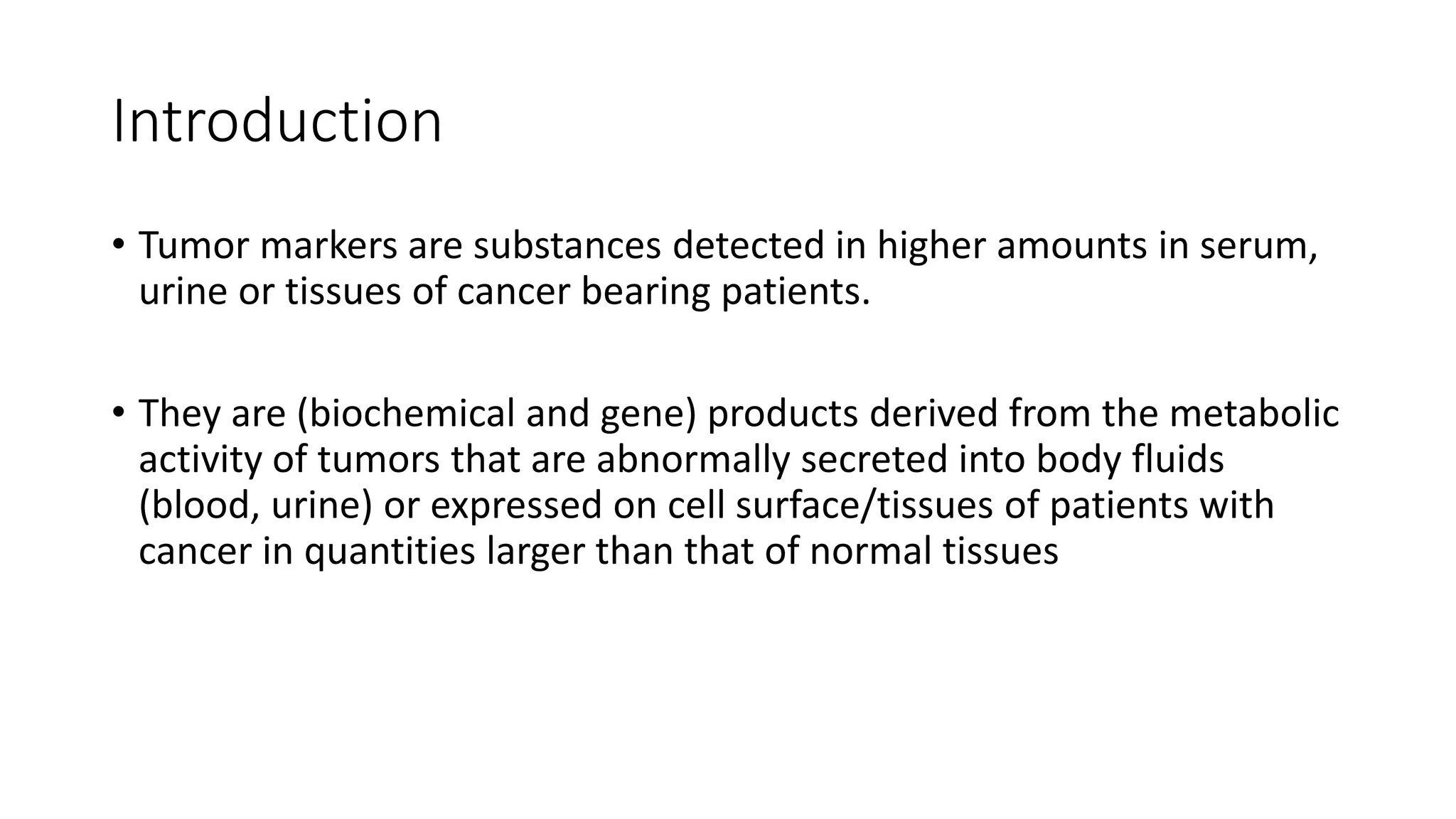 Principles of Tumor markers in surgical practice | PPTX