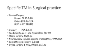 Principles of Tumor markers in surgical practice | PPTX