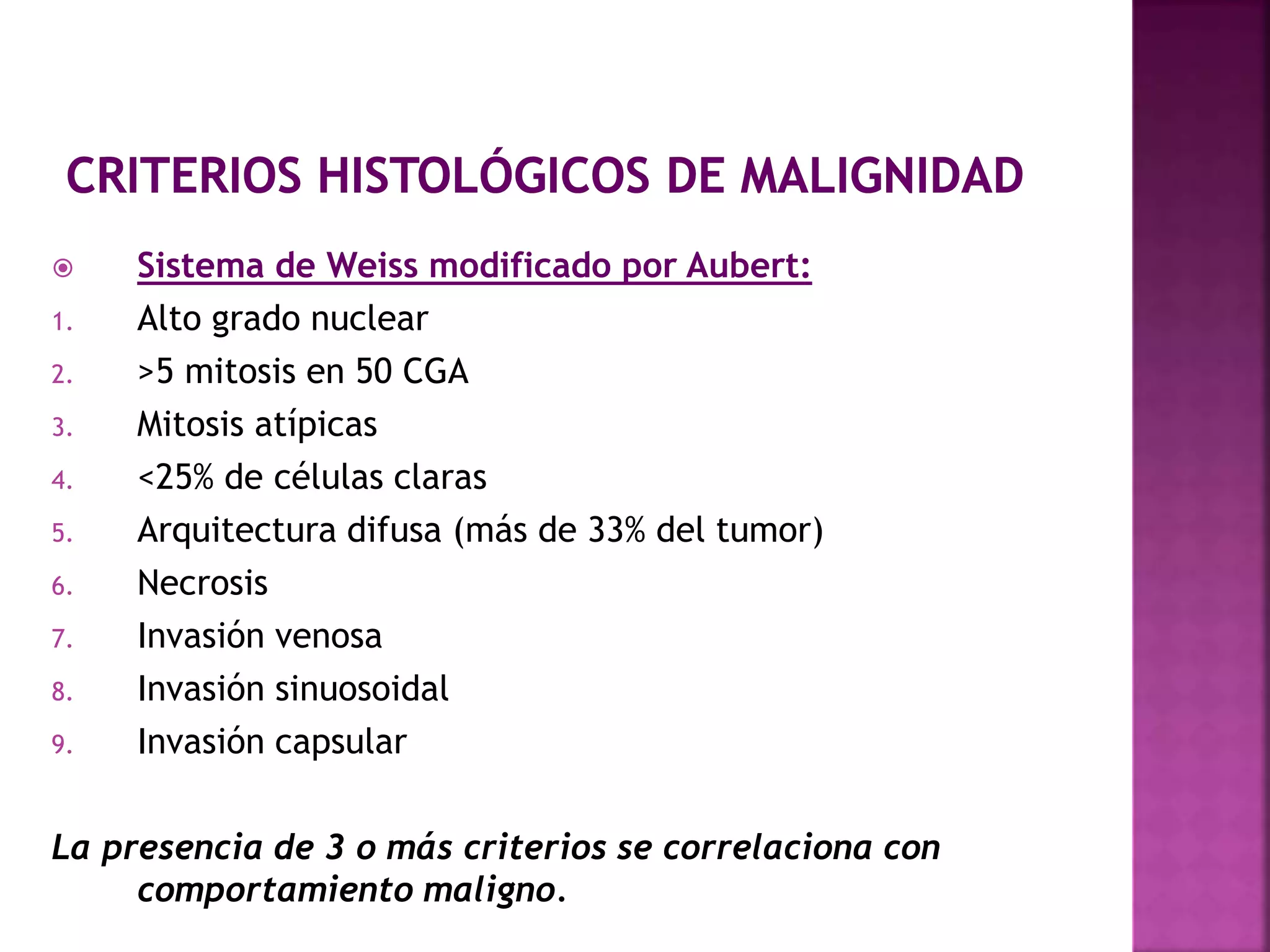 Weiss Local Invasion Tumor suprarrenal modificado | PPTX