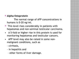 Afp Range TUMOUR IMMUNOLOGY / IMMUNE MECHANISMS IN NEOPLASIA | PPTX