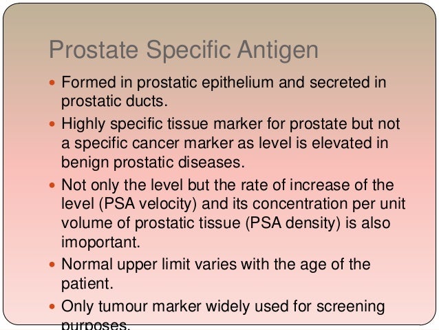 tumour marker psa by age chart