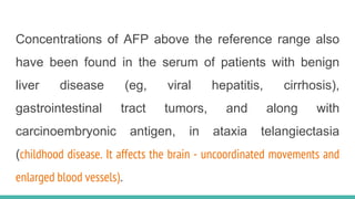 Reference Ranges For Afp Tumour markers | PPTX