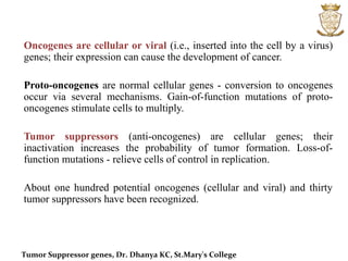 Microbiology:Tumor Suppressor Genes | PPT