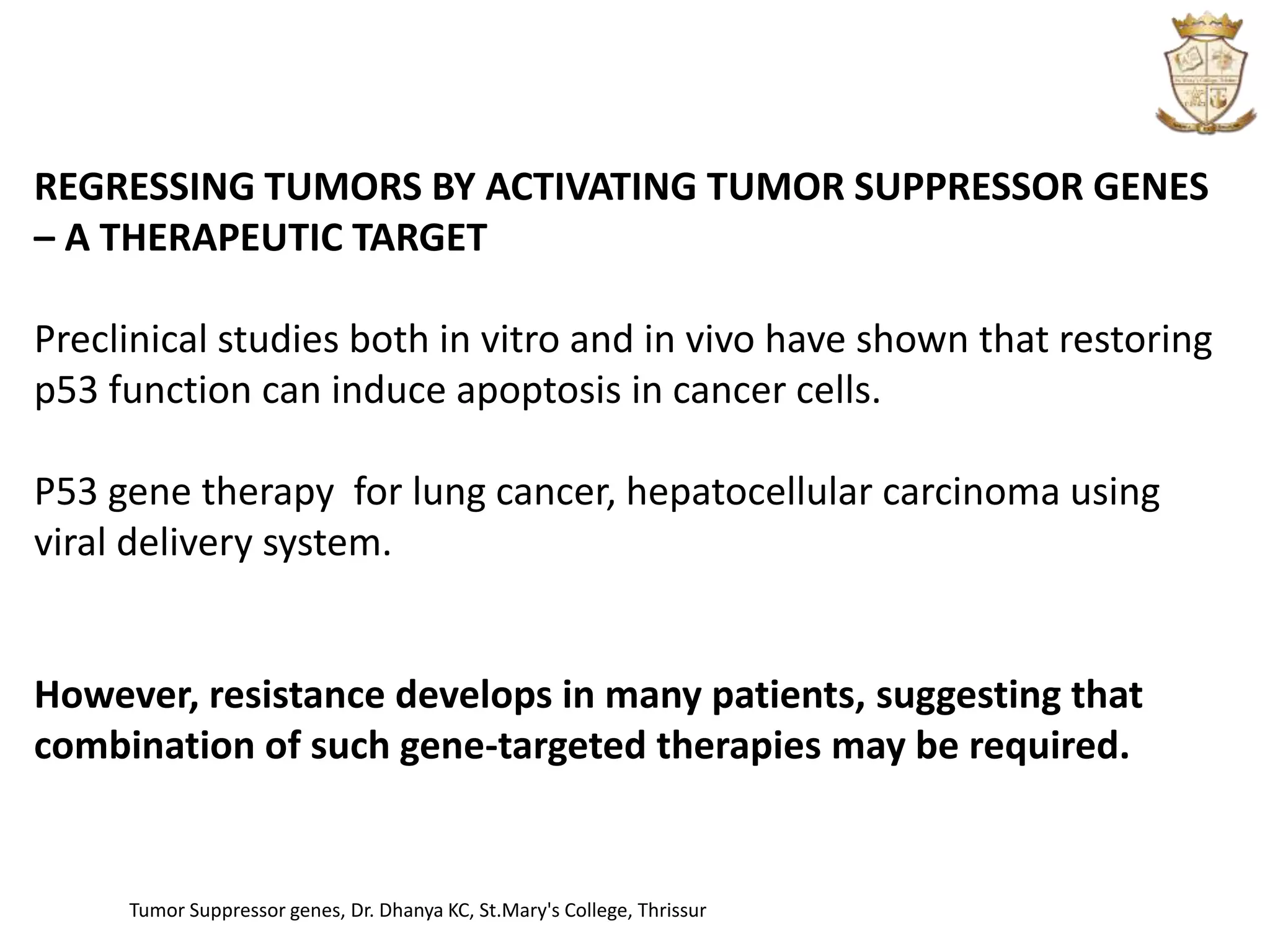 Tumour suppressor genes | PPT