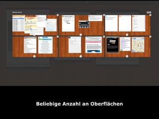 Beliebige Anzahl an Oberflächen
 