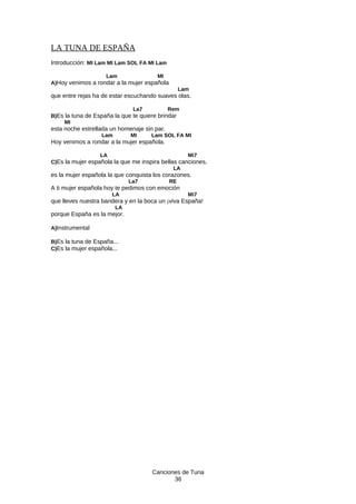Canciones de la Tuna