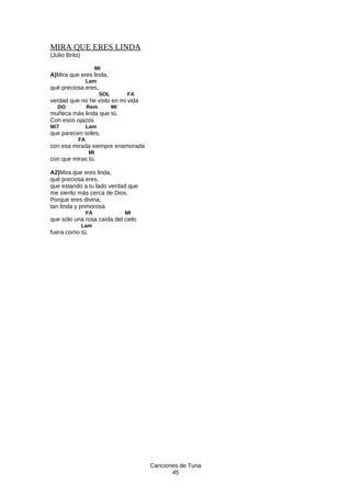 Canciones de la Tuna