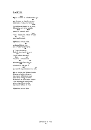 Canciones de la Tuna