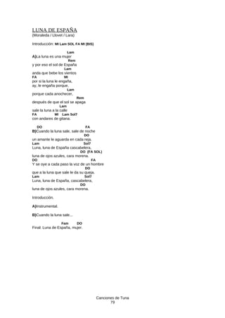 Canciones de la Tuna