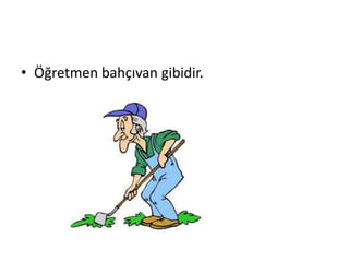 • Öğretmen bahçıvan gibidir.
 