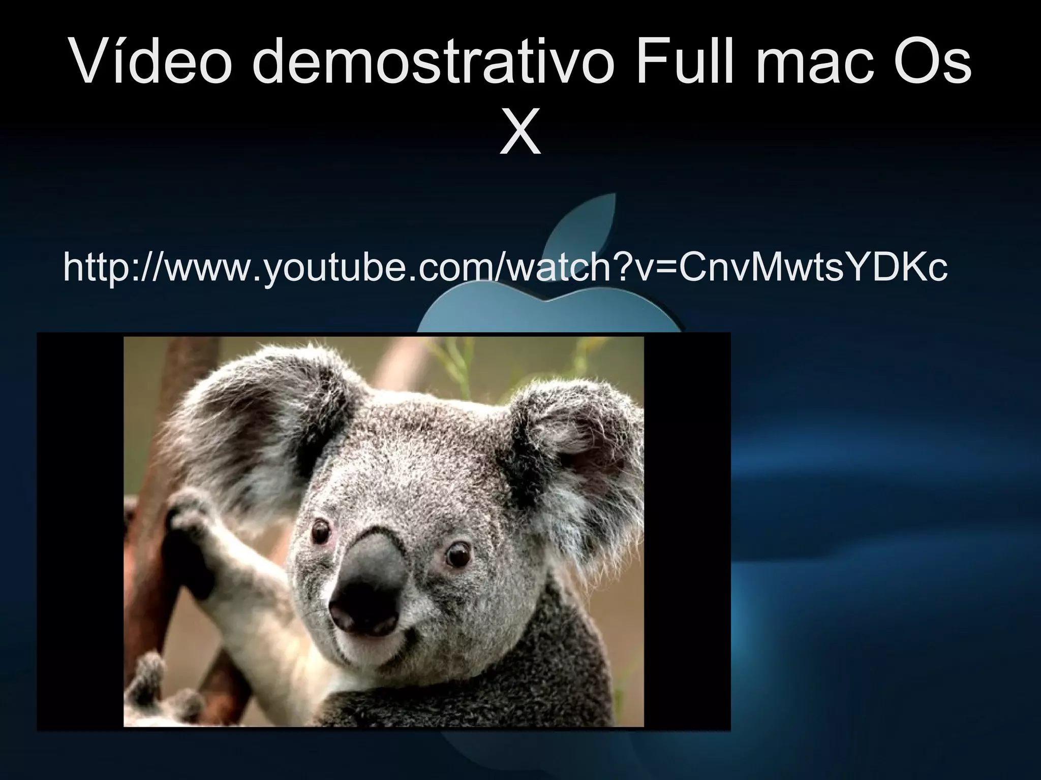 Vídeo demostrativo Full mac Os X http://www.youtube.com/watch?v=CnvMwtsYDKc 