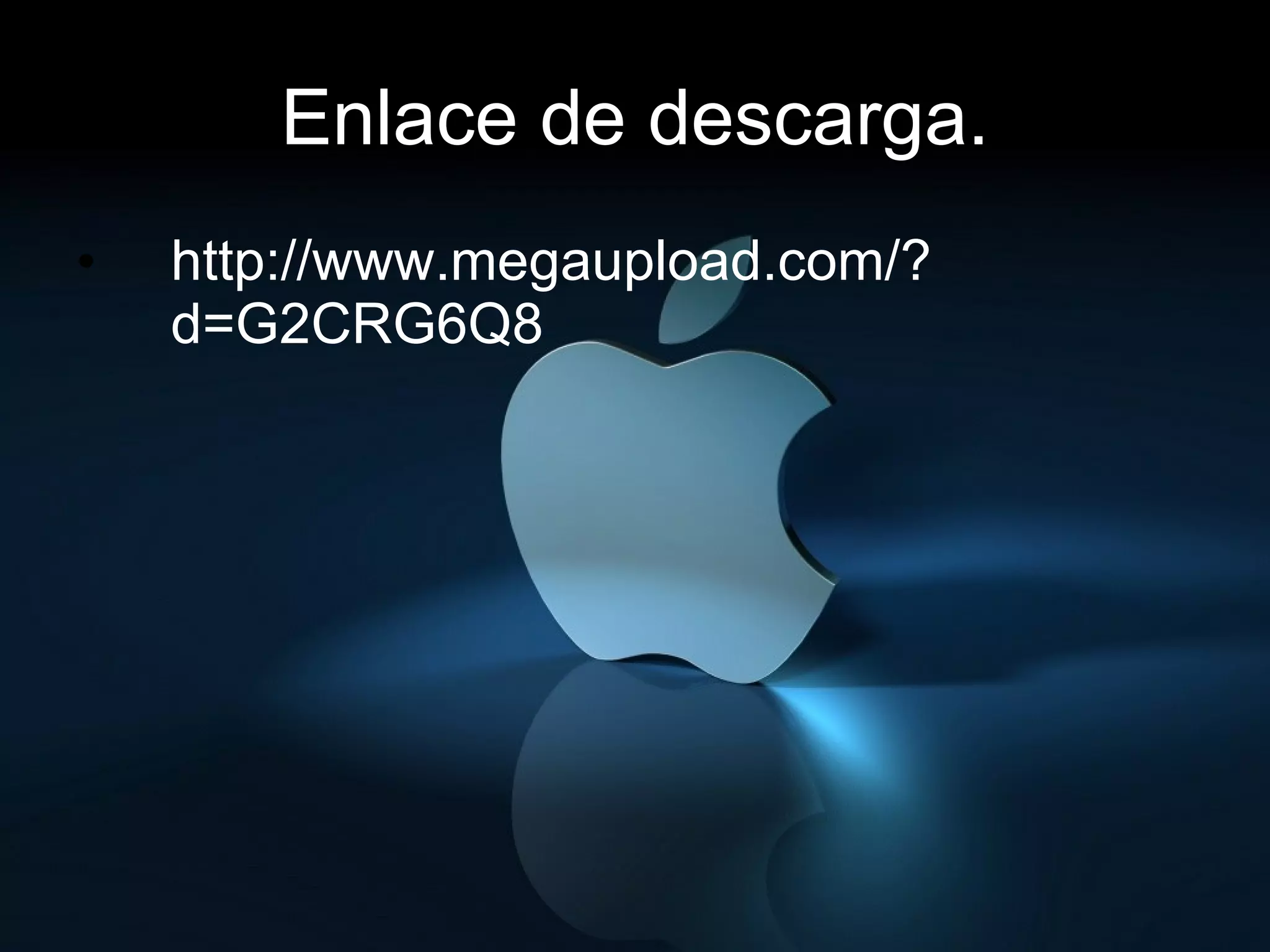 Enlace de descarga. http://www.megaupload.com/?d=G2CRG6Q8 