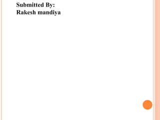 Submitted By:
Rakesh mandiya
 