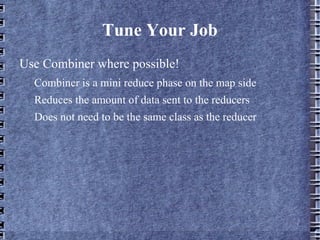 Mappers to reducers ratio 4:3 