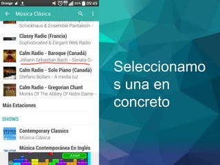 Seleccionamo
s una en
concreto
 
