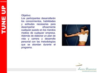 Objetivo: Los participantes desarrollarán los conocimientos, habilidades y actitudes necesarias para desempeñar eficazmente cualquier puesto en los mandos medios de cualquier empresa. Además de elaborar un plan de vida y carrera y desarrollo personal con las metodologías que se abordan durante el programa. 