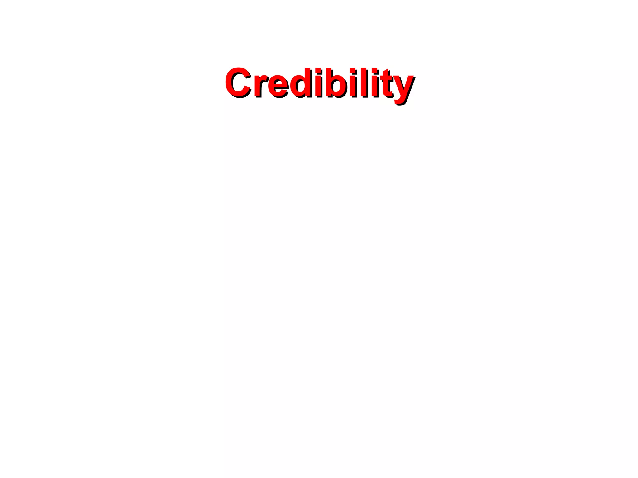 Credibility 