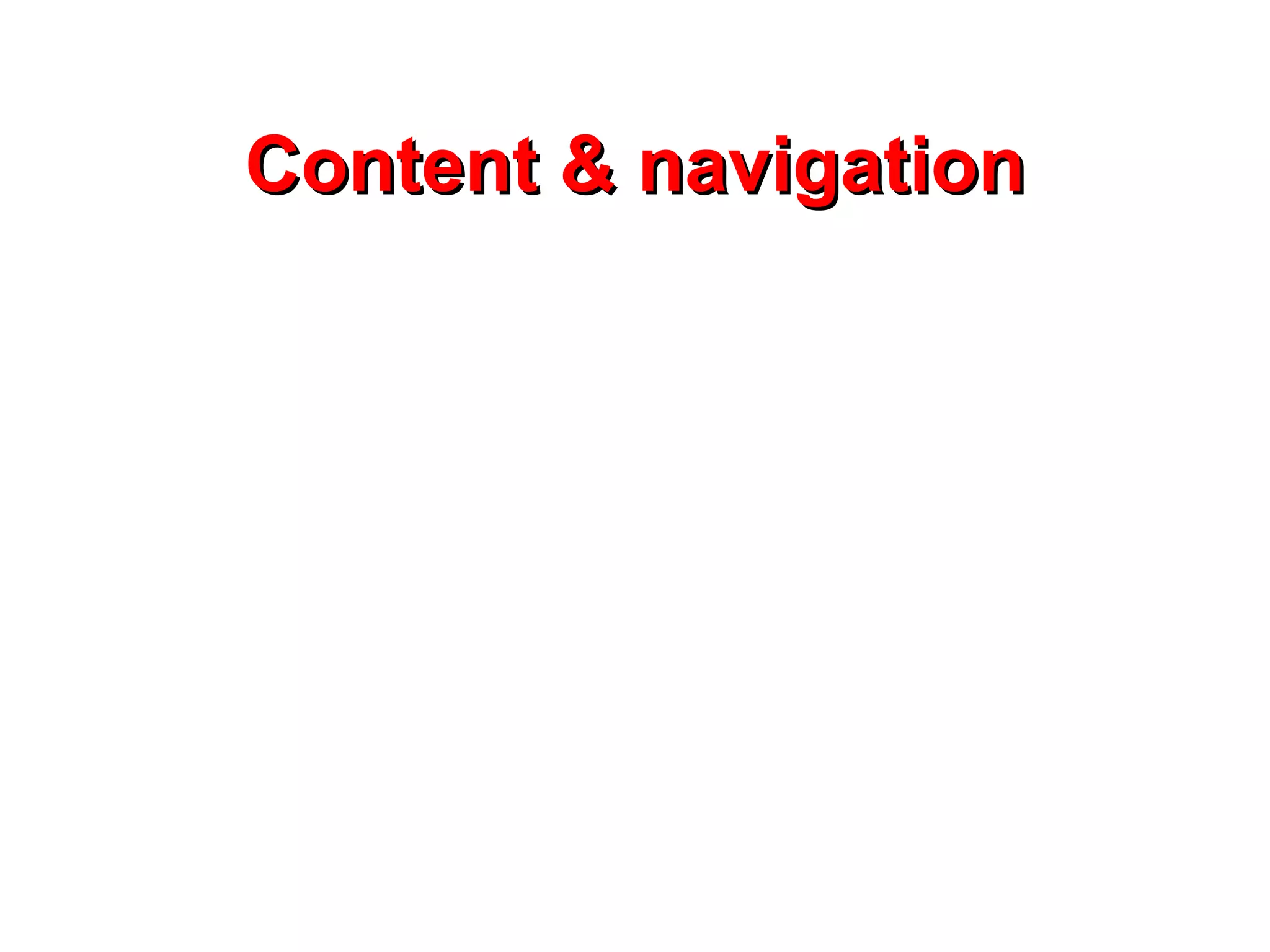 Content & navigation 