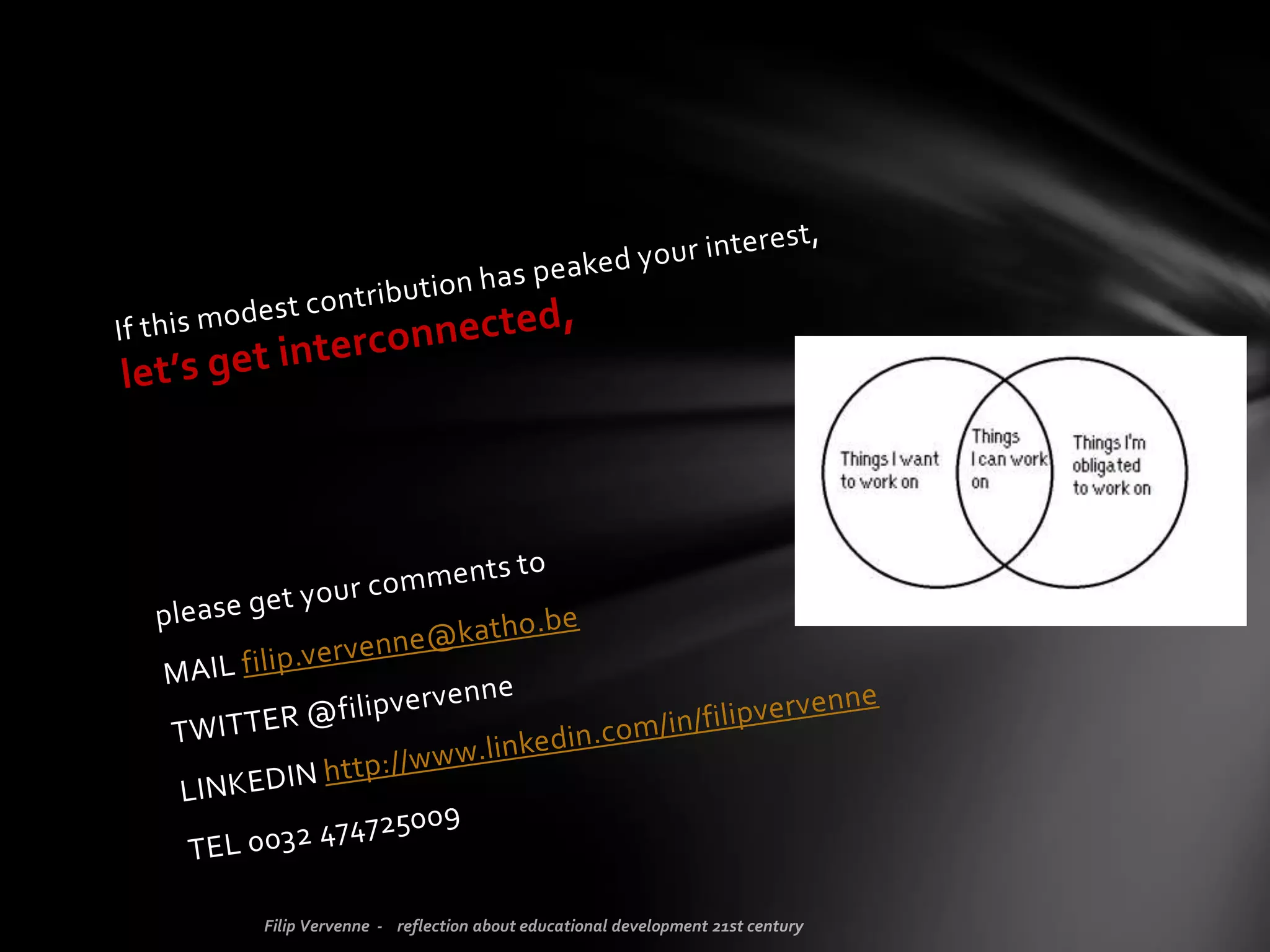 Nature x nurture
But… “use it or loose it”…
=> Do we use this in education?!
Competence based vss a talent orientated education
 