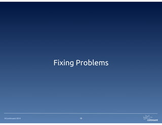 ©Continuent 2014
Fixing Problems
15
 