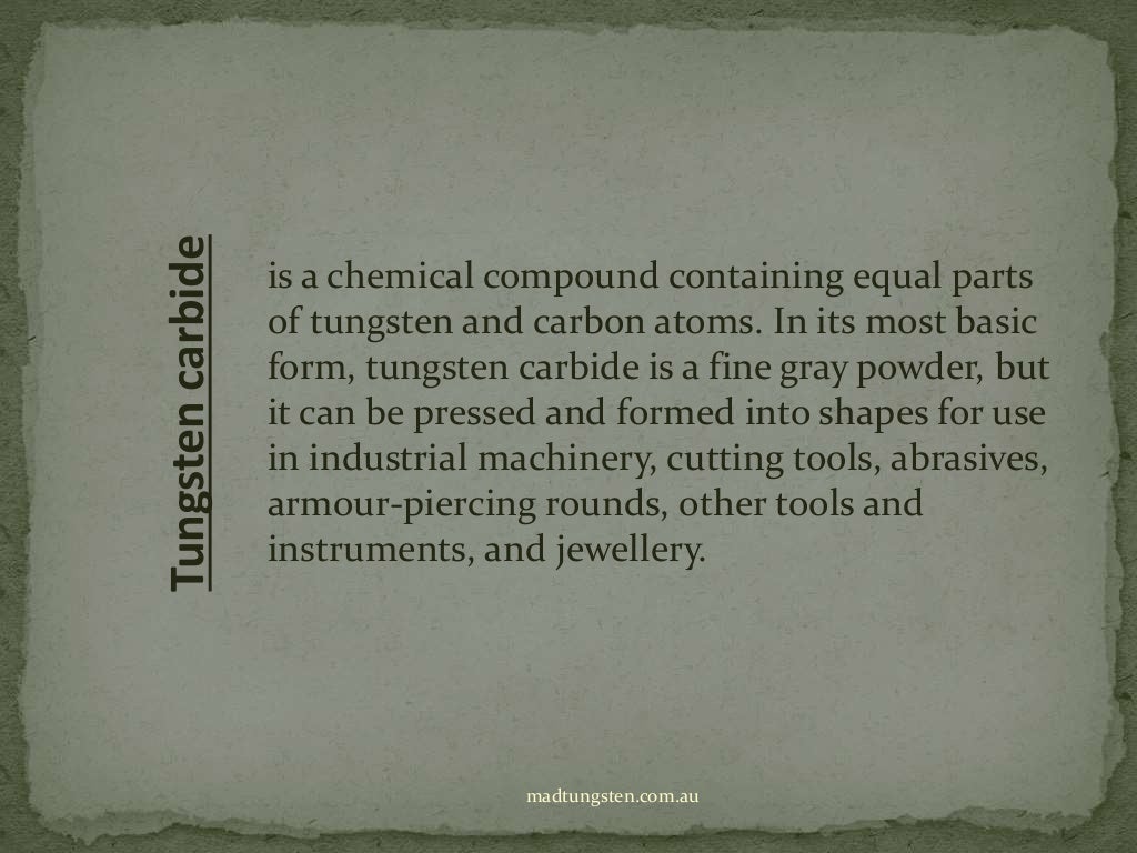 Tungsten vs tungsten carbide